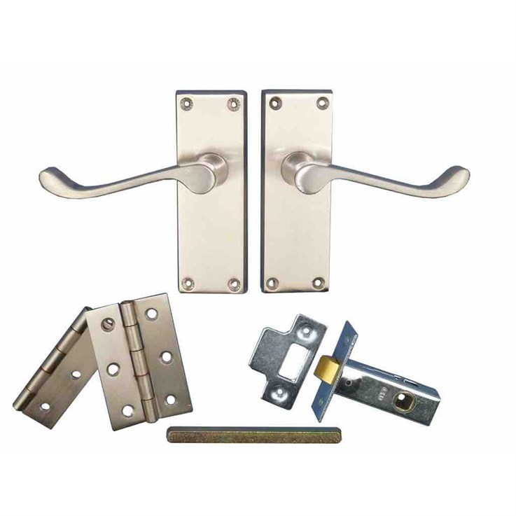 Victorian Scroll Latch Pack GK002SN/INTB